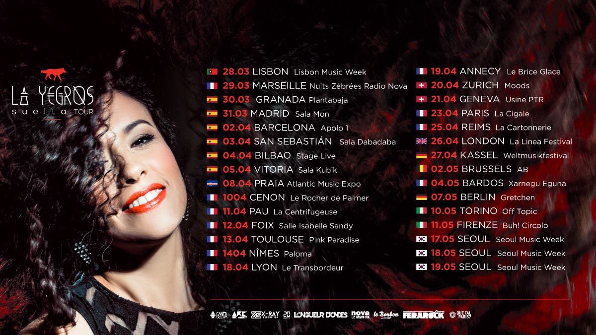 layegros's tweet photo. Hola amigos, feliz de anunciarles los próximos conciertos del primer SueltaTour 2019, presentando nuestro tercer álbum « Suelta » 💃🏽❤️🎶#LaYegros #Suelta #Alegria #NonStop #FamiliaRodante #CantaLaSelvaRecords #XRayproduction #ArkAgency https://t.co/6eiHa00m3E