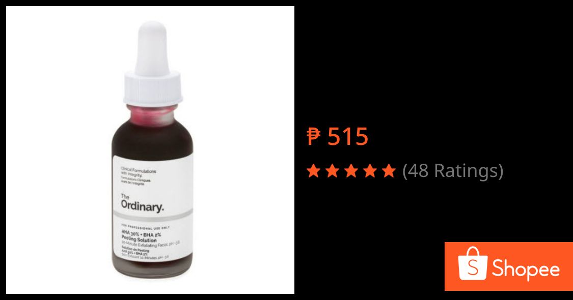 Gilonie's tweet photo. I'm selling ONHAND COD The Ordinary AHA 30% + BHA 2% Peeling Solution for ₱515. Get it on Shopee now! https://t.co/NE8N9tIOls #ShopeePH #cebu #cebuseller #exfoliant #theordinary #ahabha https://t.co/Y6CUH8Sovj