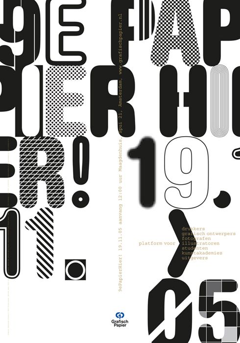 andre_toet's tweet photo. .@DesignMuseum #FontSunday #MixedTypography #PaperEvent (GrafischPapier) Poster by #AndréToet https://t.co/6JsHLnrDWH