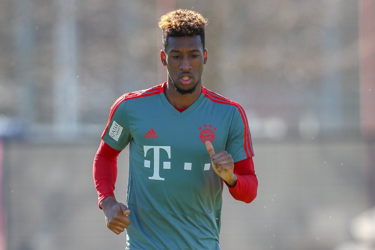 FCBayern's tweet photo. Gute Neuigkeiten von der Säbener: Kingsley #Coman hat heute ein individuelles Lauftraining am Platz absolviert. 👍

#FCBayern #MiaSanMia https://t.co/NJqXsTSGIQ