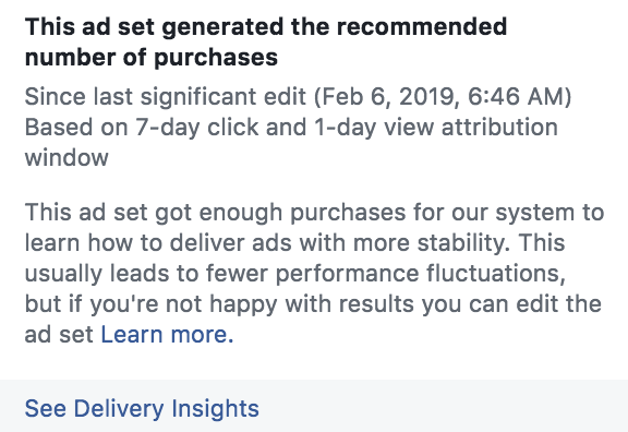 Day 21 - 2/17To check if your ad sets are competing against each other here's what to do:-Ad set must have completed "Learning Phase"-Scroll over the word Active in the Delivery column-Click Delivery Insights-Click Auction OverlapThat's it, super easy!