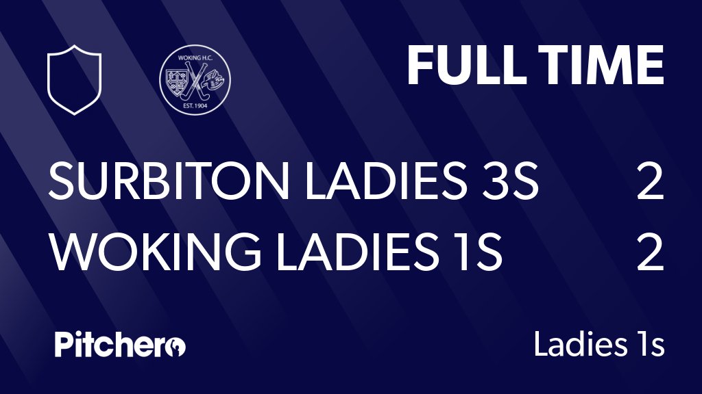 WokingHC's tweet photo. FULL TIME: Surbiton Ladies 3s 2 - 2 Woking Ladies 1s
#SURWOK #Pitchero
https://t.co/yHiAcrYLP4 https://t.co/zm4fLwG0u4