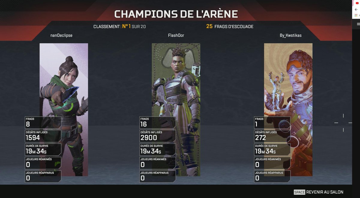 Flash0or's tweet image. Après 1 jour et demi je commence à prendre en main @PlayApex  road to 20 kills