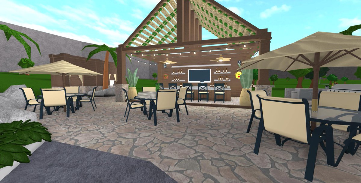 Froggyhopz On Twitter I Wanted To Focus On A Particular Area Of A Build The Backyard This Tropical Oasis Features A Large Curved Pool Which Has A Rock Formation That Includes