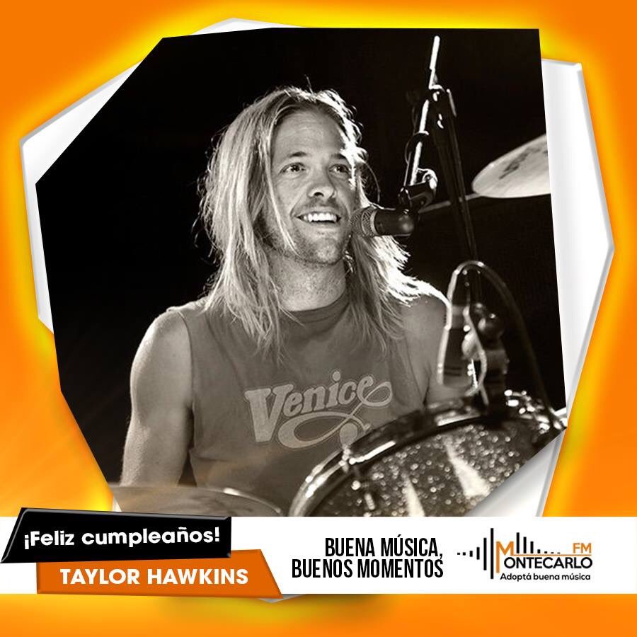 Oliver Taylor Hawkins,  baterista de Foo Fighters. Celebra hoy sus 47 años  ¡Happy Birthday!   