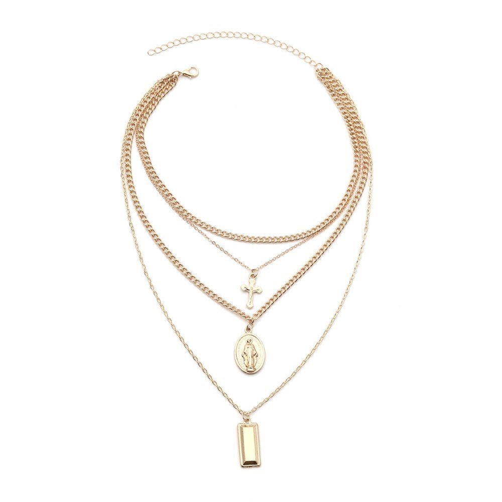 #hashtag2 Layered Chain Necklace with Pendants