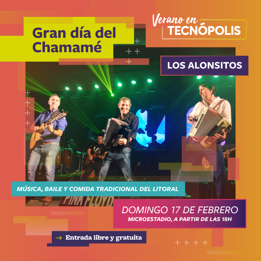TecnopolisArg's tweet photo. 🎊 ¡Gran día del #CHAMAMÉ en el microestadio de #Tecnópolis! 🎶🎤
#HOY desde las 18h no te pierdas las presentaciones de:
👉 @grupotupa
👉 #TiloEscobar
👉 @MartinezRiera
👉 El gran cierre de @losalonsitos_
Vení a bailar y cantar al ritmo del folklore del litoral 😃
¡#GRATIS! 👏 https://t.co/OOktnsYA1o