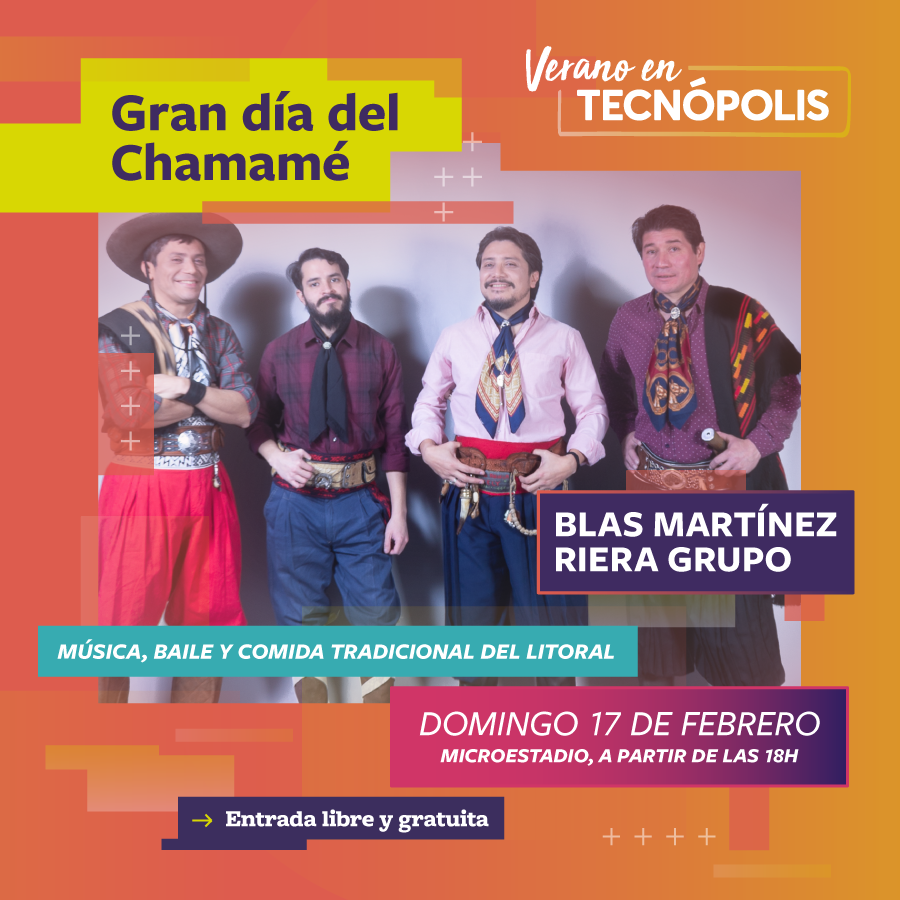 TecnopolisArg's tweet photo. 🎊 ¡Gran día del #CHAMAMÉ en el microestadio de #Tecnópolis! 🎶🎤
#HOY desde las 18h no te pierdas las presentaciones de:
👉 @grupotupa
👉 #TiloEscobar
👉 @MartinezRiera
👉 El gran cierre de @losalonsitos_
Vení a bailar y cantar al ritmo del folklore del litoral 😃
¡#GRATIS! 👏 https://t.co/OOktnsYA1o