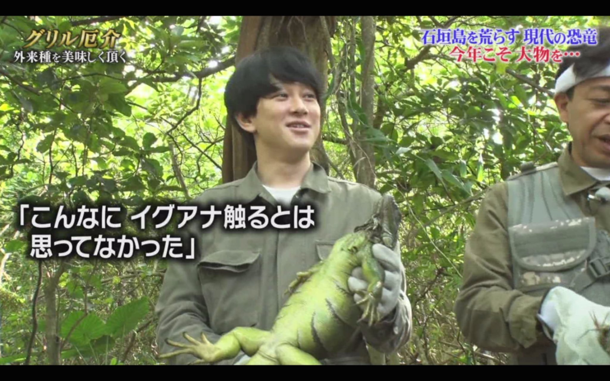 り イグアナもハブも自分で捕まえて食べるしなんならヤモリだって食べれちゃう最年長横山裕と 海は浅瀬でチャプチャプしかしないし幻の岩茸 取りに行っても膝痛いから歩かれへんってヘタれる生粋のシティーボーイの最年少大倉忠義が共存する関ジャニ 最高