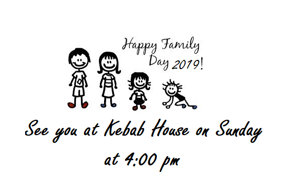 SJKebabHouse's tweet photo. Happy Family Day!!
In celebrate the Family Day with our valuable customers, Kebab House is open on Sunday at 4:00 pm.
Bring your family and enjoy our delicious foods and make a memorable night in warm atmosphere of Kebab House.
comeseeus # kebabhouse # Livelifeuptown https://t.co/5Qkua4f6Zd