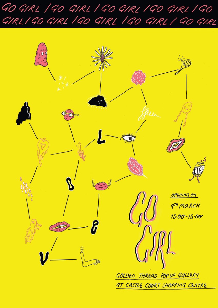 WE’RE BACKKK! Our next art exhibition is on in
<a href="/goldenthreadg/">GoldenThreadGallery</a>’s pop up space in <a href="/CastleCourt/">CastleCourt</a> ⭐️ Saturday 9th March from 1-3pm 💛 We will be showcasing a big range of local female art! 👀 Everyone welcome! #GoGirl #GoGirlTakeover