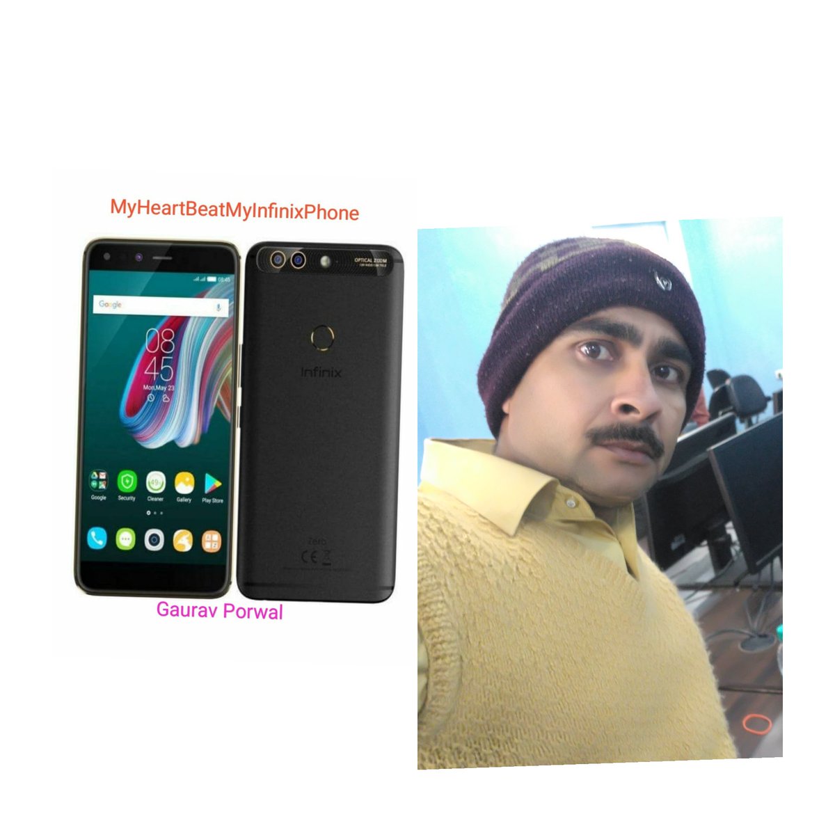 GauravP26479152's tweet photo. @InfinixIndia #MakeSomeNoise #InfinixIndia
This is my entry team,
#MyHeartbeatMyInfinixPhone
Meri aankho ka khwab bas #InfinixZero5 Phone,
Mere dil ka armaan bas #InfinixPhone,
Jeete hai hum bas #Infinixphone ke sahare
Kyoki agar mein dil hun to #InfinixZero meri dhadkan Hai. https://t.co/NeJBHOKylX