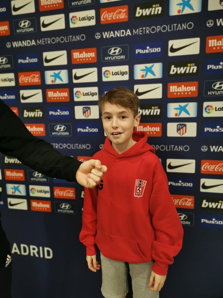 BHSMadridTour's tweet image. One of our star players having a quick interview at Wanda Metropolitano