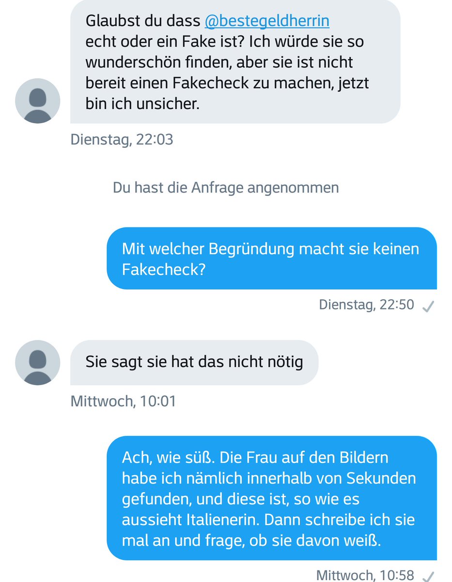 nudisticstella's tweet photo. Jeder, der bei ihr nach einem #Fakechecks fragt, wird außerdem gnadenlos blockiert, weswegen es auch nicht einfach nur ihr privater Instagram Account ist.

+ Anfrage von @KoeniginLeonie: https://t.co/TbapVeeJMM https://t.co/UpIQdGnlyy