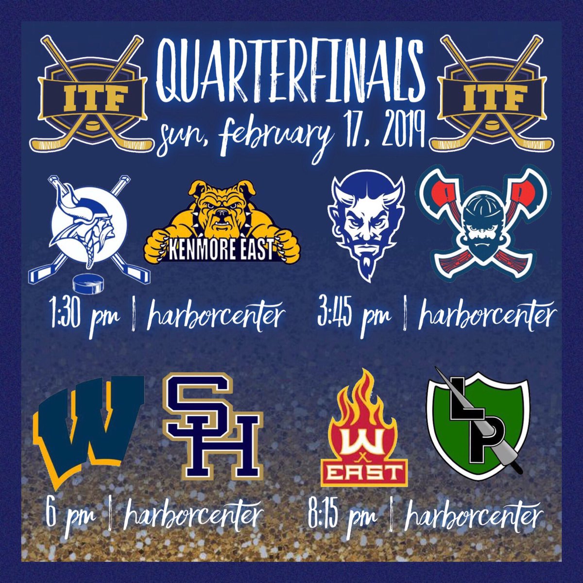 𝙄𝙏𝙁 (@icingthefed) on Twitter photo TODAY:
1:30 pm: <a href="/gifedhockey/">GI Fed Hockey</a> vs. <a href="/KEHockey/">Kenmore East Hockey</a>
3:45 pm: <a href="/KenWestHockey/">Kenmore West Hockey</a> vs. <a href="/NTJacksFed/">NT Jacks Hockey</a>
6 pm: @hockey_wsw vs. <a href="/SHVarsityHockey/">Sweet Home Hockey</a>
8:15 pm: <a href="/EastFlamesHCKY/">Will East Hockey</a> vs. <a href="/LewPortHockey/">Lew-Port Hockey</a>
FULL PLAYOFF SCHEDULE AND SCORES: icingthefed.com/2018-19-playof… TODAY:
1:30 pm: <a href="/gifedhockey/">GI Fed Hockey</a> vs. <a href="/KEHockey/">Kenmore East Hockey</a>
3:45 pm: <a href="/KenWestHockey/">Kenmore West Hockey</a> vs. <a href="/NTJacksFed/">NT Jacks Hockey</a>
6 pm: @hockey_wsw vs. <a href="/SHVarsityHockey/">Sweet Home Hockey</a>
8:15 pm: <a href="/EastFlamesHCKY/">Will East Hockey</a> vs. <a href="/LewPortHockey/">Lew-Port Hockey</a>
FULL PLAYOFF SCHEDULE AND SCORES: icingthefed.com/2018-19-playof…