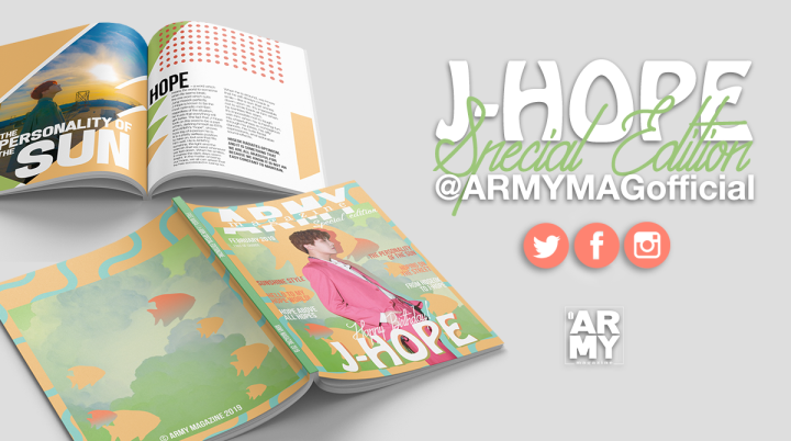 ARMYMAGofficial's tweet photo. 【ＡＲＭＹ　ＭＡＧＡＺＩＮＥ】
                   presents
        𝐉-𝐇𝐨𝐩𝐞 𝐒𝐩𝐞𝐜𝐢𝐚𝐥 𝐄𝐝𝐢𝐭𝐢𝐨𝐧 
      
      ☀️ #LightOfHopeDay ☀️
              - 20190218 -

     ☘🔗https://t.co/69aGc3WdOU

#HAPPYJHOPEDAY @BTS_twt
#제이홉_널_만난건_행운이자_행복 https://t.co/qts7I4881a