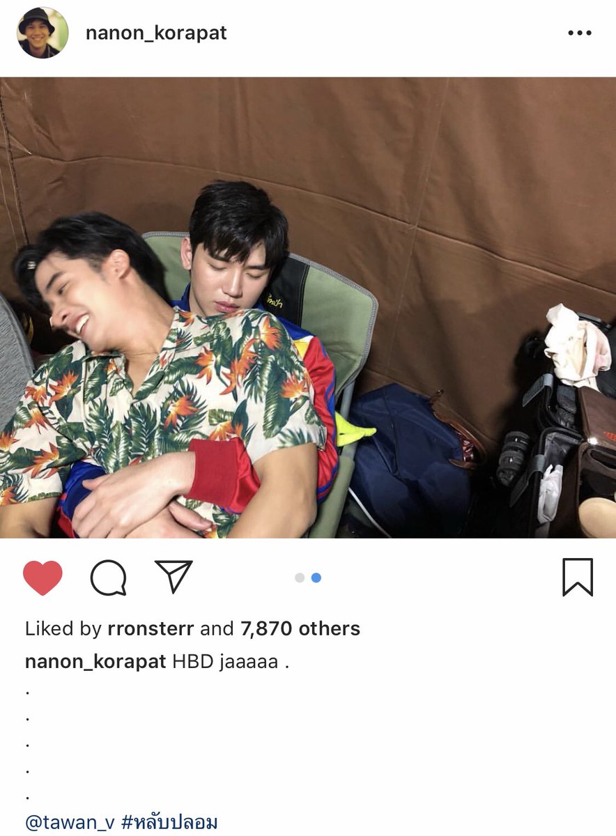 nanon's birthdya greeting that made us lose our mindtay tawan hasn't greeted newwie yet when this was posted funny thing is that GMM peeps greeting pic for newwiee always has tay in it 