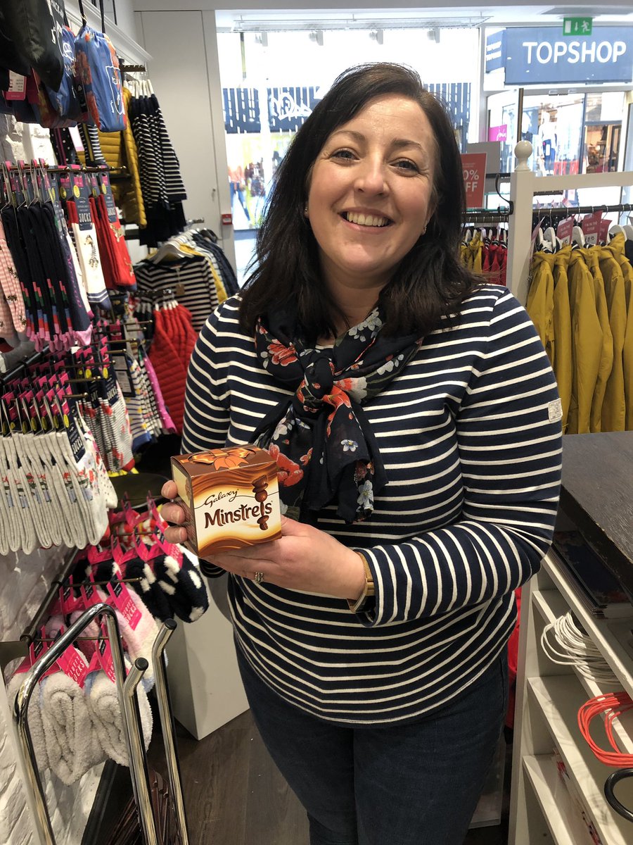 A lovely customer decided to do her very own #RandomActOfKindness and came in to give Lisa some chocolates, she didn’t get a chance to say thank you because she was on lunch so a massive thank you if you’re reading this now 😘 minstrels are her favourite #JouleROAK  <a href="/StCathsWalk/">St. Catherine's Walk</a>