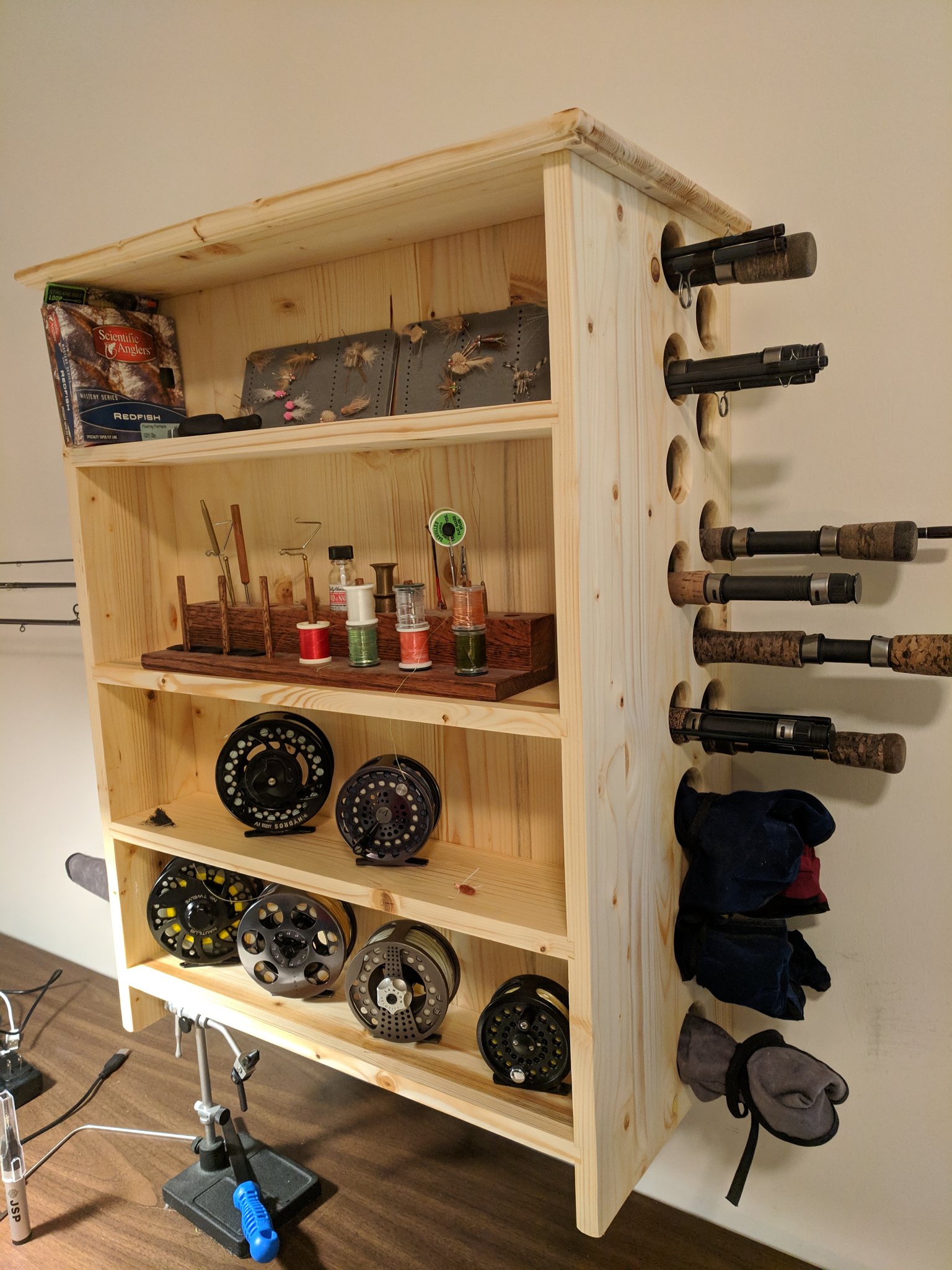 Barton Isaac on X: Put this fly rod cabinet together recently