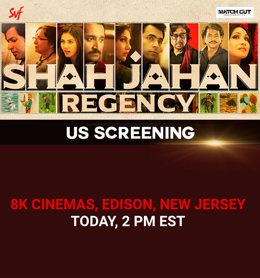 #ShahJahanRegency is all set to be screened at #Edison, #NewJersey. Take a look at the details below and book tickets here: bit.ly/SJRScreening-E… .