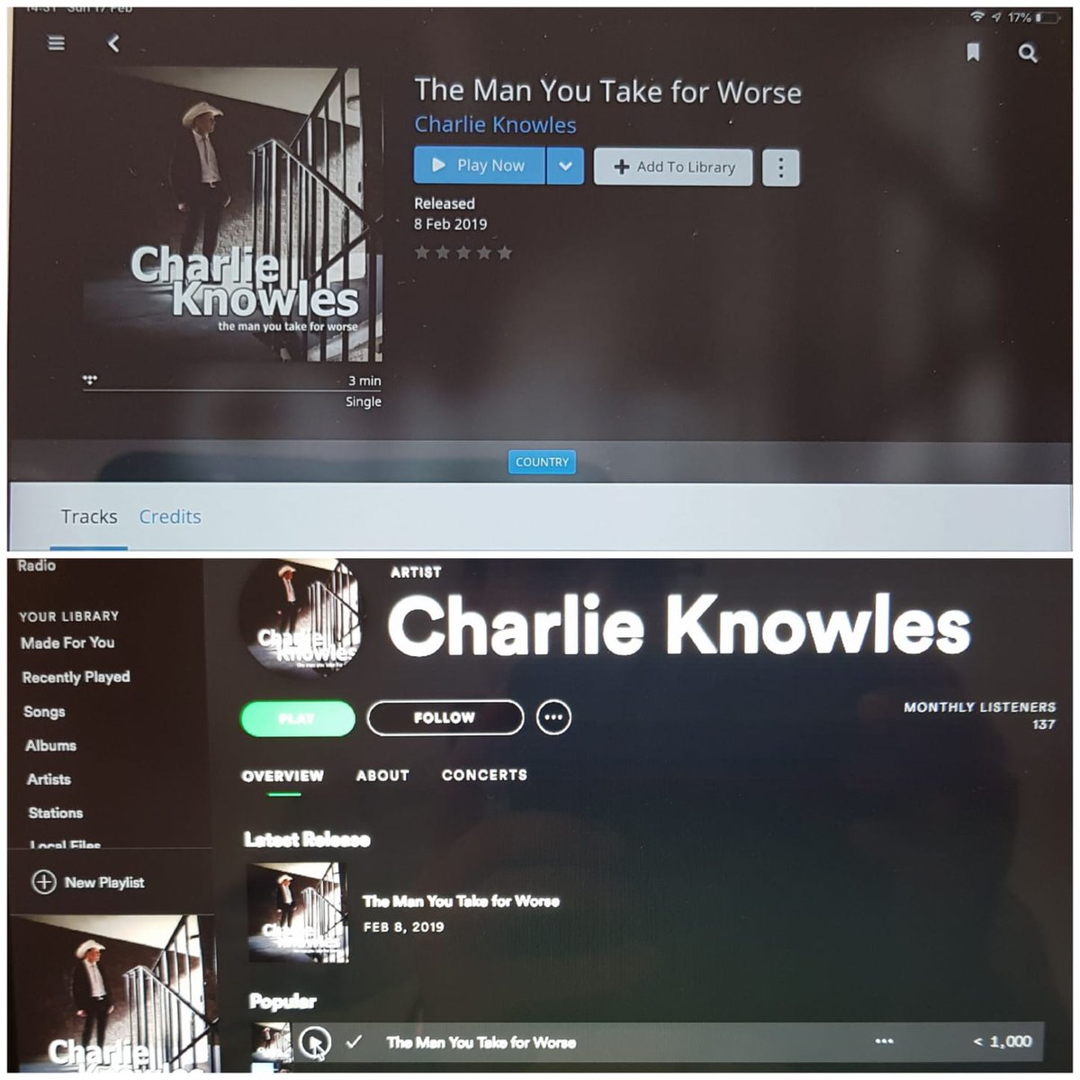 A great single by Charlie Knowles to stream on @Spotify or @TIDAL (16bit CD quality) or download from @YouTube youtu.be/8mB-9y1qluk