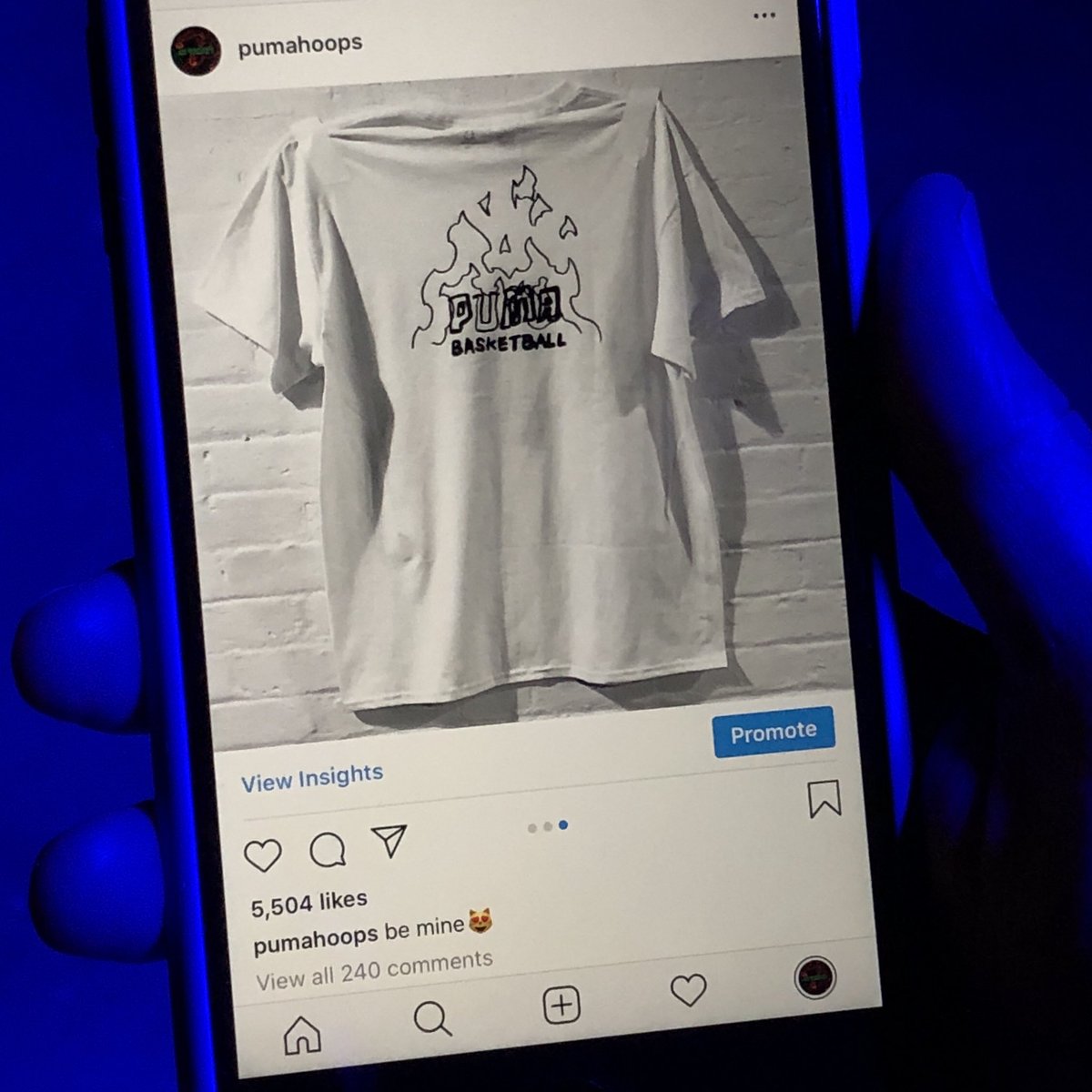 puma hoops t shirt
