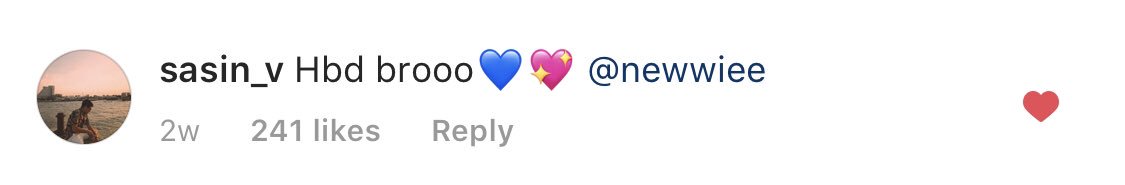mae moo(tay's mom), mumuk (tay's sis), sasin (tay's bro) left a comment on his bday greeting post  looks like the vihokratanas absolutely adore newwiee