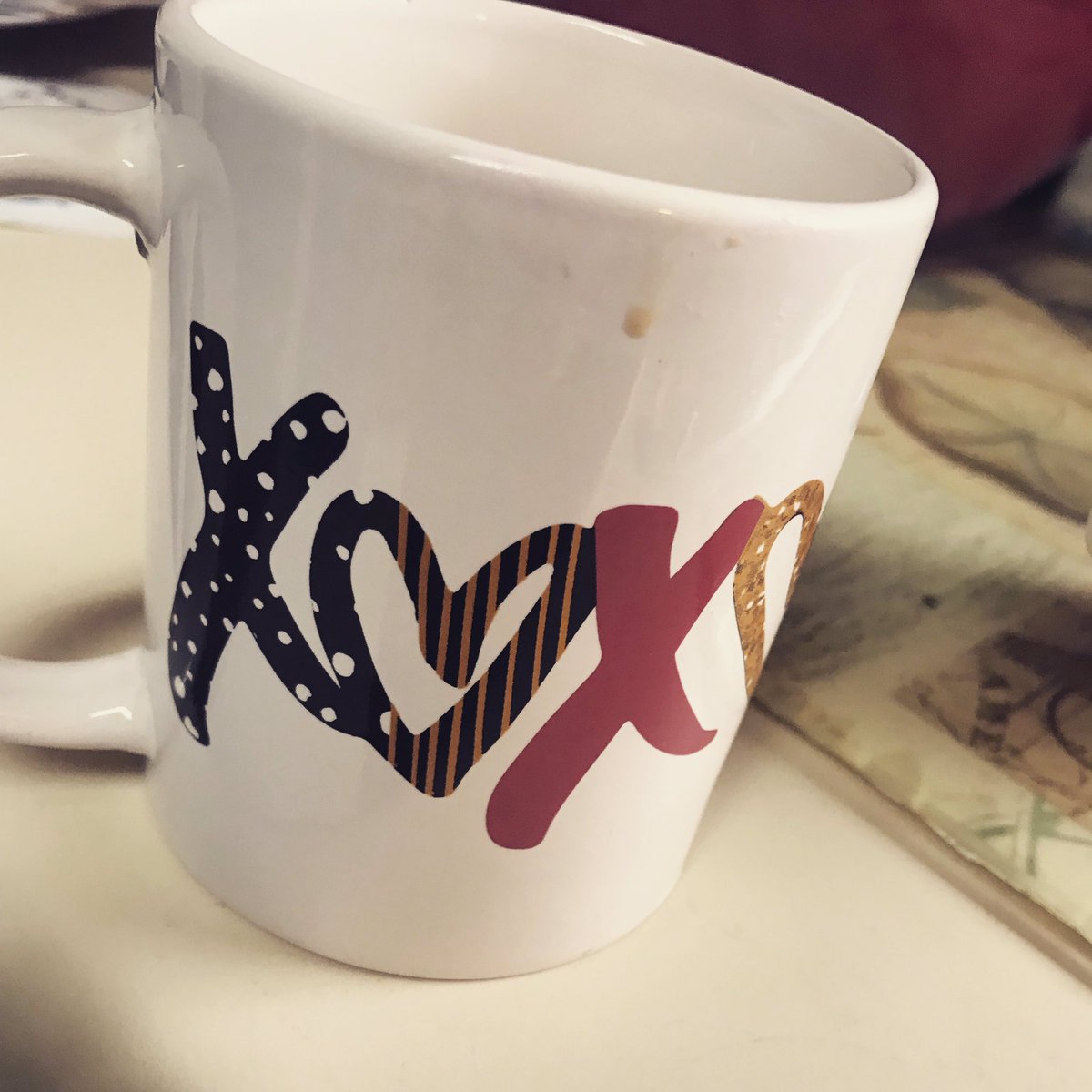 MissCWetzelLMHS's tweet photo. Enjoying a cup of coffee before church in my new mug from a sweet student from Valentine’s Day. 💜☕️📚 https://t.co/tG361vfAyl