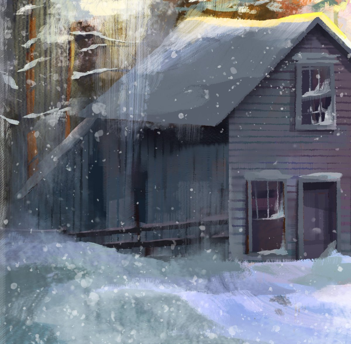 AmyLewis_Art's tweet photo. Snow version! #painting #digitalpainting #colourstyling https://t.co/hDj7wlqQBh