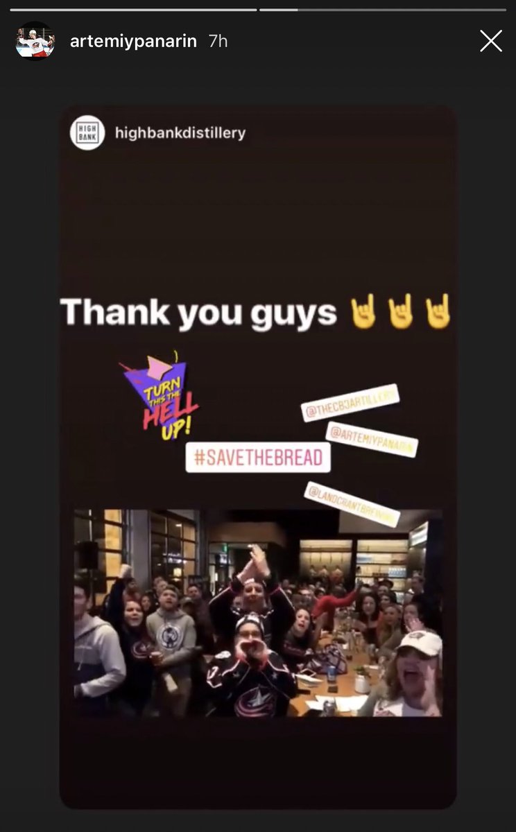 CBJArtillery's tweet image. Breadman with the shoutout, love to see it! #SaveTheBread #CBJ