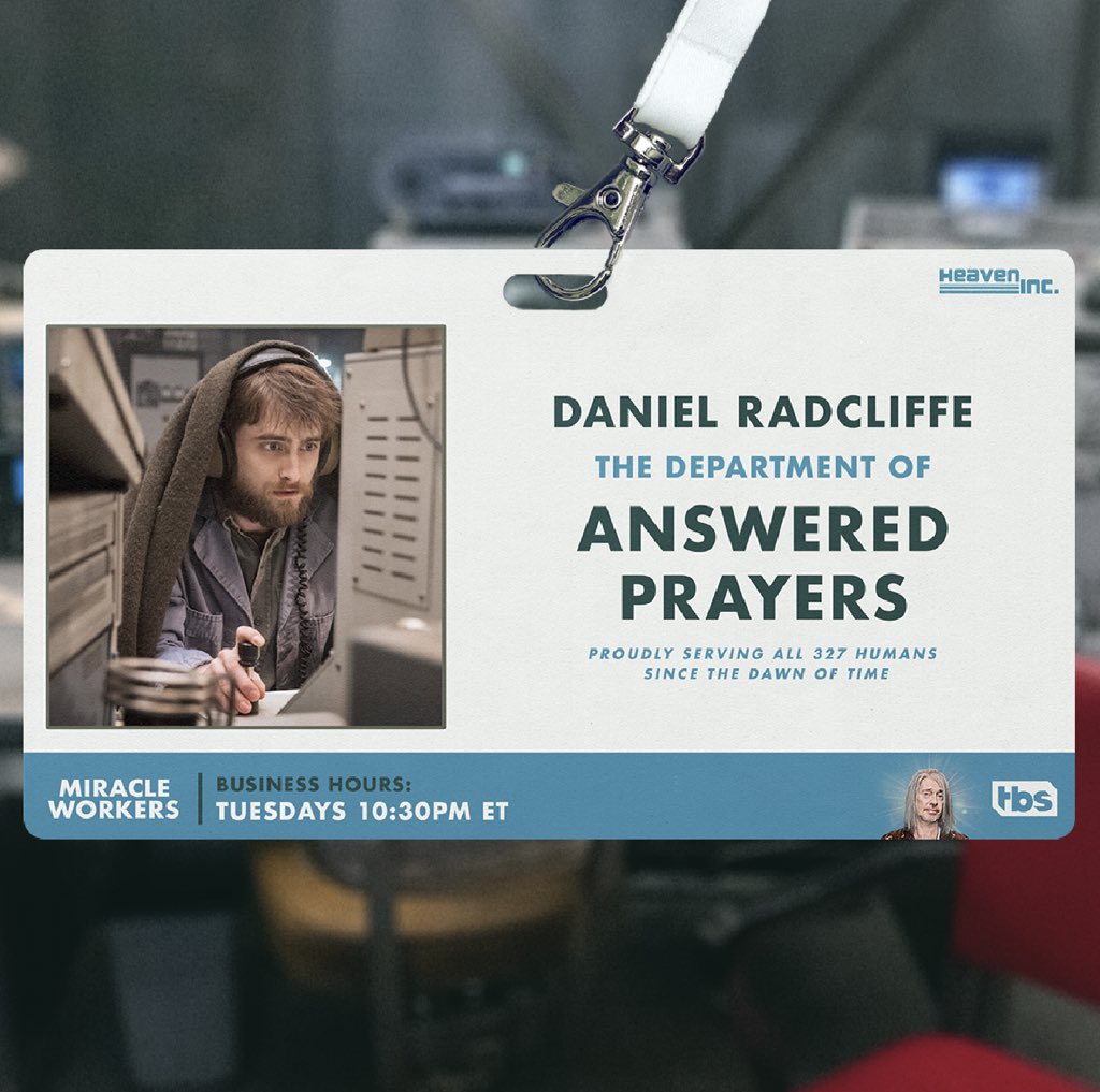 Daniel_JacobRad's tweet photo. Apply to join me in The Department of Answered Prayers or another exciting Heaven Inc. department! You could make clouds, control gravity, or... smell body odor..? Apply now through Miracle Workers FB Messenger: https://t.co/cVobS99dtf https://t.co/pTY0jpKNR2