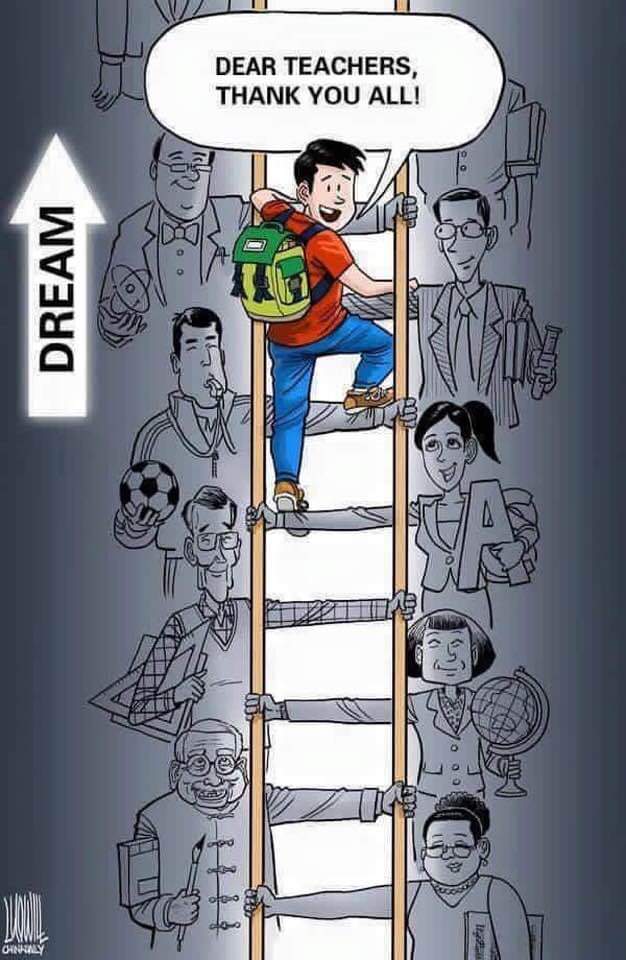 As you climb the ladder of success remember the rungs you step on are often made up of those who have sacrificed much to help you achieve your dreams because they believe in you.