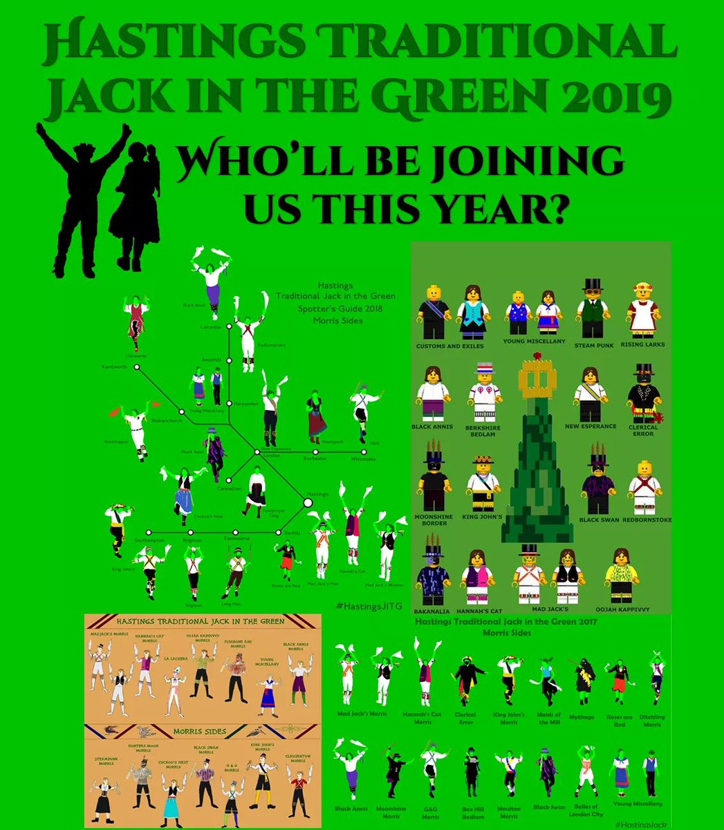 CALLING ALL MORRIS, RAPPER &amp; MOLLY SIDES, GIANTS, FOOLS &amp; BEASTS.

We would like to invite you to this year's Hastings Traditional Jack in the Green, Friday 3rd May - Monday 6th May.

Hastings Traditional Jack in the Green
Registered Charity: 1180939

#hastingsjitg #jitg2019
