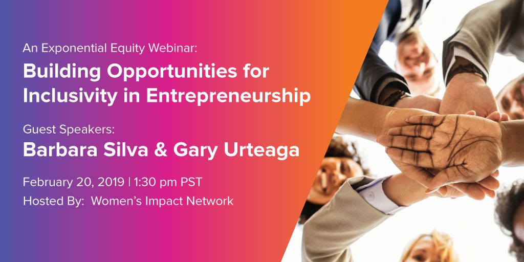singularityu's tweet photo. *NEW* WIN #ExponentialEquity Webinar:  Building Opportunities for Inclusivity in #Entrepreneurship 

Guest Speakers: @barbarasingular @urteaga  

Register now: https://t.co/1fXDT5SHBR https://t.co/cs0upoH23F