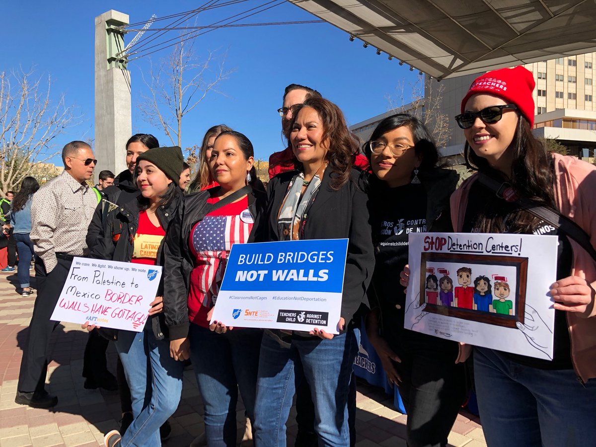We’re in El Paso talking to educators with <a href="/TeachersACD/">Teachers Against Child Detention</a> who are demanding that the U.S. government end the detention and criminalization of immigrant children and their families. #EducationNotDetention