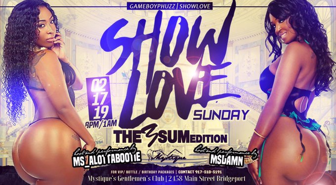 TONIGHT 🗣🗣February 17th I&rsquo;m in Bridgeport CT at @mystiquect for #ShowLoveSunday ....We gon make a movie<a href="/tag/showlovesunday"class="tags"><span>#showlovesunday</span></a>