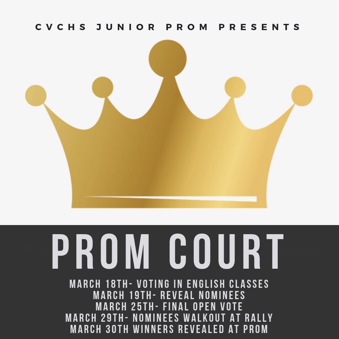 cvasbleadership's tweet photo. Junior Prom is coming up fast! Ticket sale and court information ⬇️ https://t.co/PRpohhHiGu