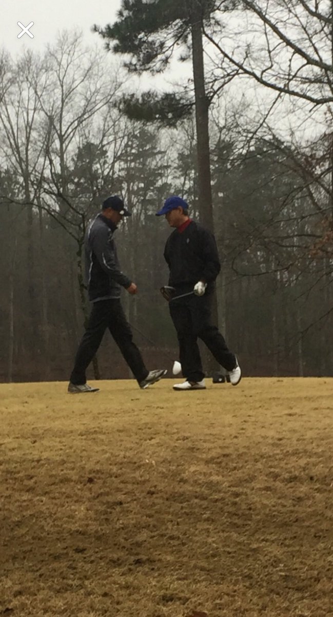 Golfing with the masters in the rain