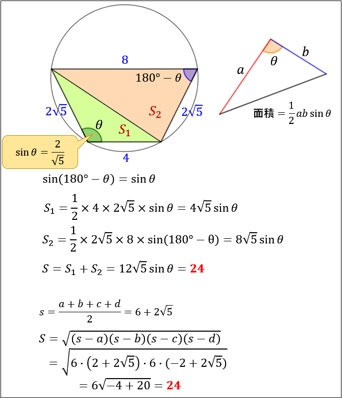 日暮里くん A Twitter ヘロンの公式 三角形の3辺の長さから素早く面積を求める公式 オイラーの定理 内心と外心の距離を求める公式