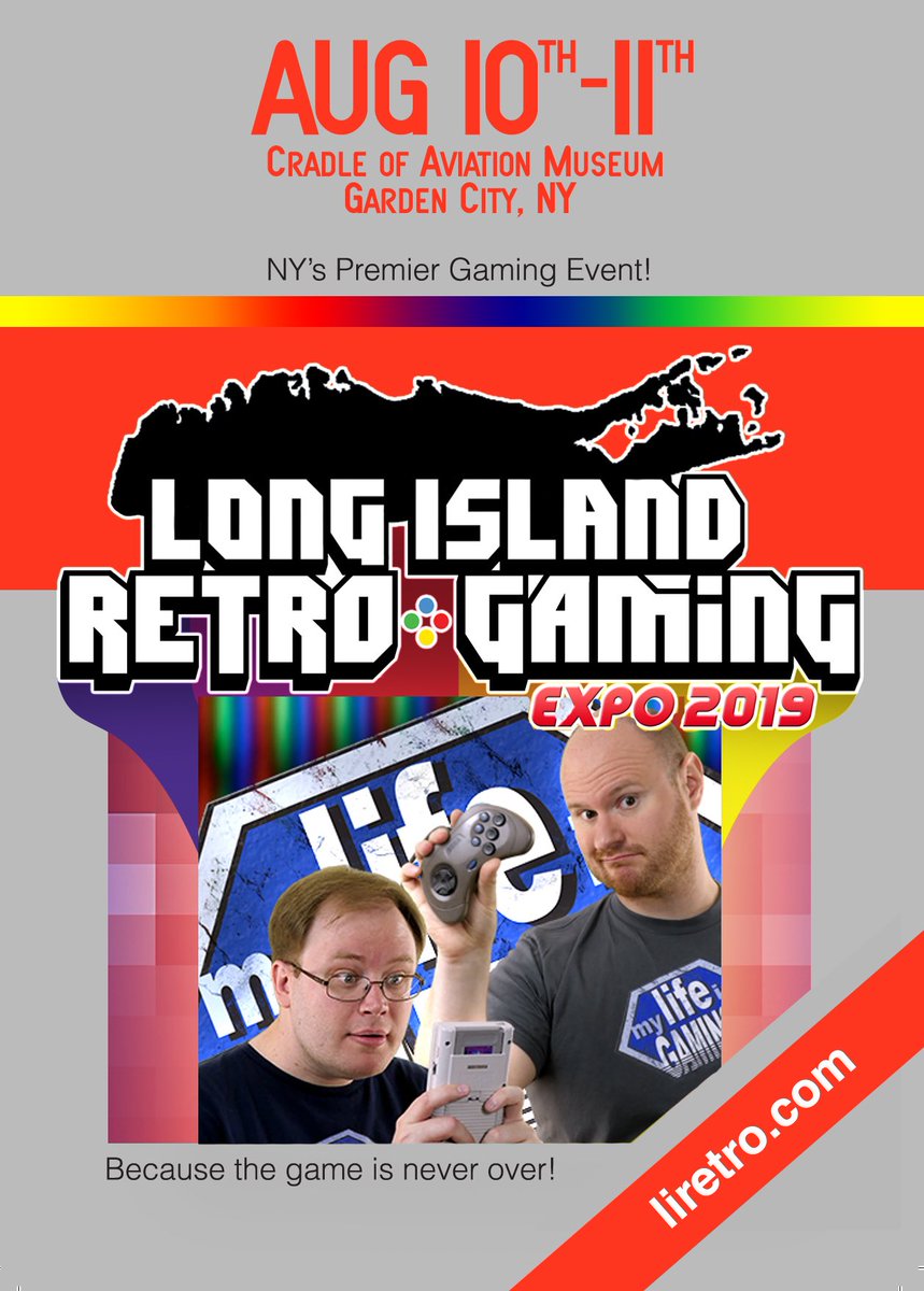 Liretro's tweet photo. Get ready for a pixel-perfect weekend this August because Coury Carlson and Marc “Try4ce” Duddleson from @MyLifeInGaming make their return to #LIRetro 2019! Don’t miss out as the renowned gaming videophiles break down how to get the best picture out of your retro console! #MLIG https://t.co/jxleYvh2zv