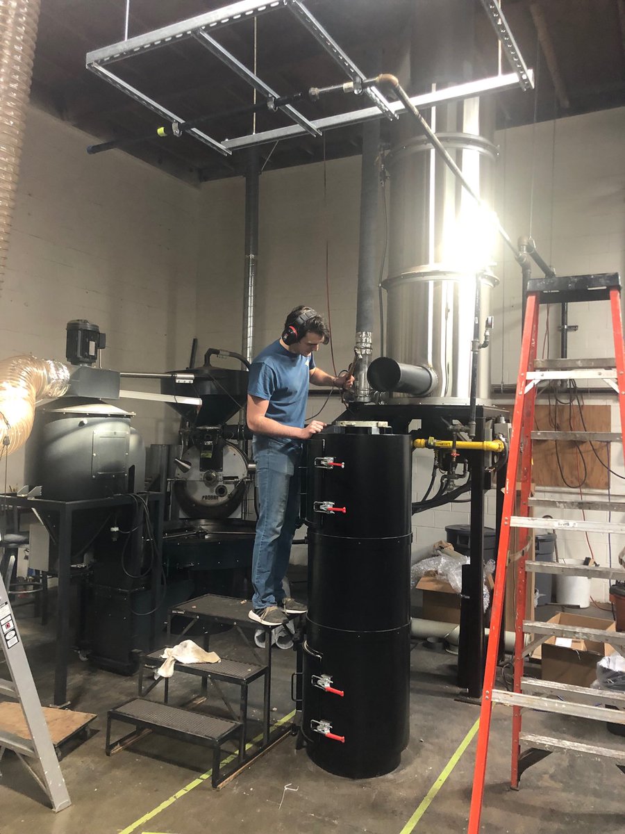 roastmeister's tweet photo. Grandson working in a exhaust system https://t.co/41MFFVbHwj