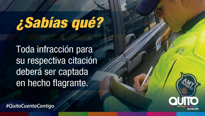 EcuNix's tweet photo. RECUERDA | Toda infracción de tránsito puede ser captada por: 
✔ Agente Civil de Tránsito
✔ Medios tecnológicos (Fotomulta - Fotoradares)

¡No te dejes engañar! https://t.co/EJY69dRnKn