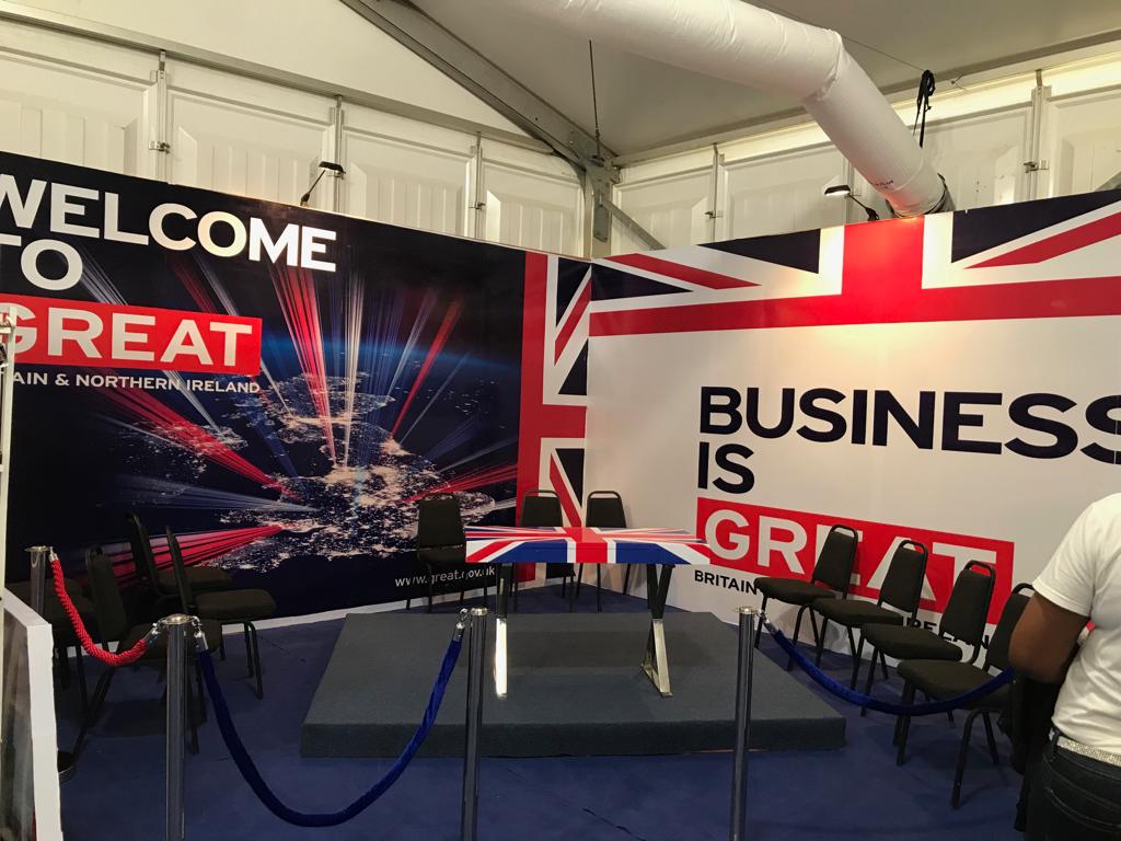 UKinCameroon's tweet image. All is set for the international business fair @SalonPromote19. Join us at the UK pavilion and explore the numerous opportunities the UK and its partners have to offer. @GuinnessCmr @ZSLAfrica @BiwaterTweets @BritishCouncil @loyocameroon @Camchev237 @tradegovuk #UKatPromote