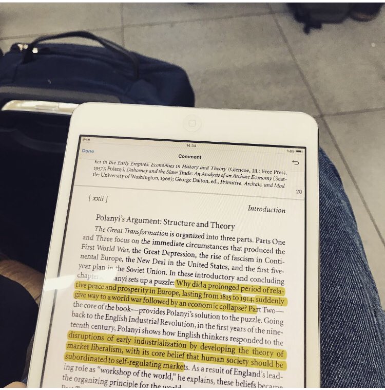 digdemsoyaltin's tweet photo. Getting ready for my course on international Political Economy and Turkey 🤨 #springsemester2019 #karlpolanyi https://t.co/kKY8WPM8AI