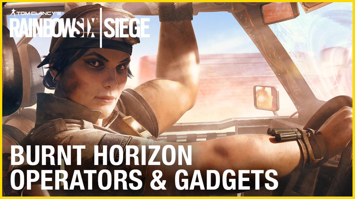 Ubisoft's tweet photo. Get an in-depth look at Gridlock and Mozzie the two new Operators joining Rainbow Six Siege in Operation Burnt Horizon >> https://t.co/DPKURsF9fb https://t.co/r6zzAzV5Pf