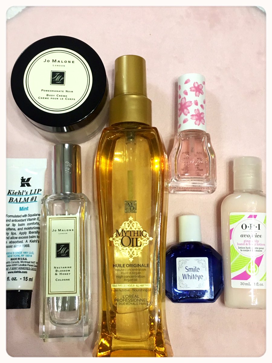 erilovelove's tweet photo. 私の絶対必要な物✨💕
#myfavourite #jomalone #mythicoil #opi #Kiehls #ettwsais #smilewhiteye https://t.co/VJYMBZ4wIU