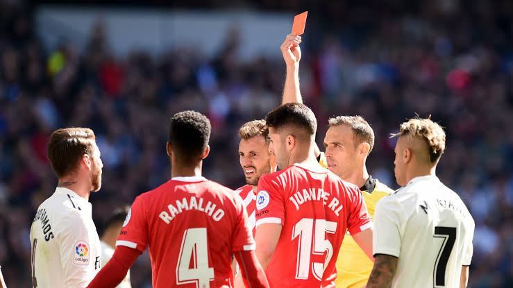 Ramos sent off as Girona fightback dents Real Madrids title chase sportssails.com/ramos-sent-off…