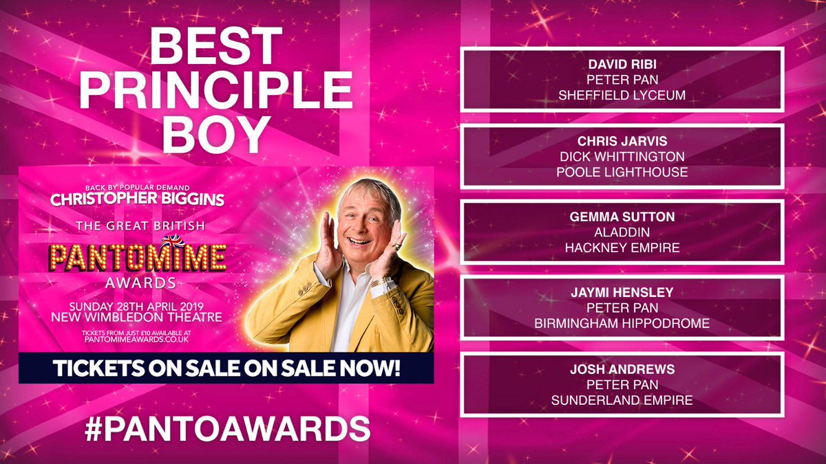 GBPantoAwards's tweet photo. Best Principal Boy Nominations are ... @DavidRibiMusic @SheffieldLyceum @pantomimes , @realchrisjarvis @LighthousePoole @DuncanReevesLtd , Gemma Sutton @HackneyEmpire , @JaymiUJWorld @brumhippodrome @QdosPantomimes &amp; Josh Andrews @SundEmpire @UKP_Ltd https://t.co/kGshElXhhe