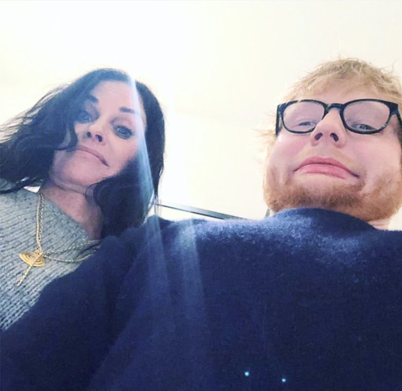  new | Courteney via Instagram. happy birthday ed sheeran! 