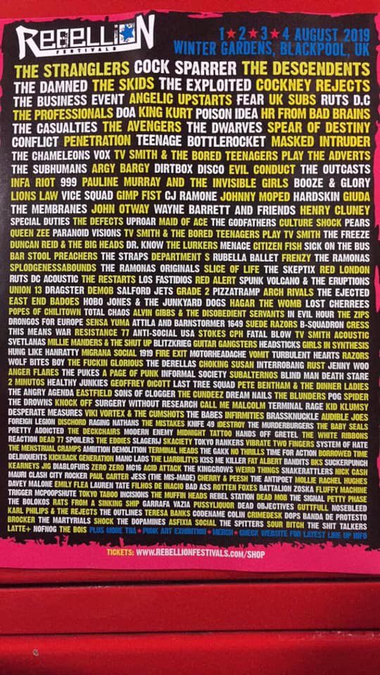 Only a very few dates will be added this 2019,but some real cool summer festivals can’t be denied.here,s Euskadi and Blackpool.
“Solo unas pocas fechas para este 2019,pero a Euskadi y Blackpool no se les puede echar de menos”